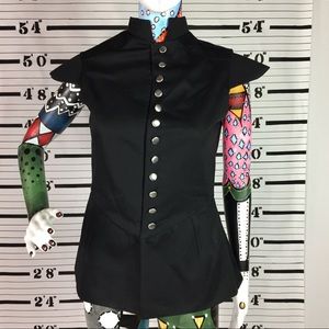 Handmade Black Cotton Twill Doublet